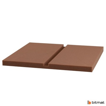 Mata wygłuszająca AKUSTYCZNA PANEL 50x50x3cm kwadrat z fazą brązowy ścienny