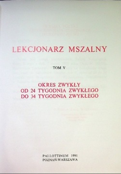 Lekcjonarz mszalny Tom V
