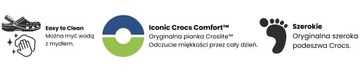 CROCS DAMSKIE CHODAKI NA PLATFORMIE PIANKOWE KLAPKI CRUSH CLOG r. 38/39