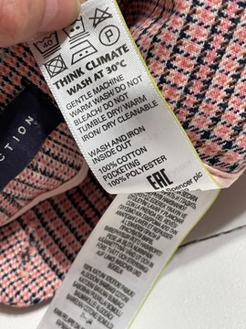 17 marks Spencer urocze krata kratkę różowe XS klasyczne bawełniane biuro