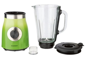 BLENDER SILVERCREST SSTMC 600W SZKLANY KIELICH 1,75L ZIELONY , 5 PRĘDKOŚCI