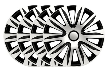 Kołpaki 14 cali Nardo Silver - Black srebrne zestaw 4szt uniwersalne