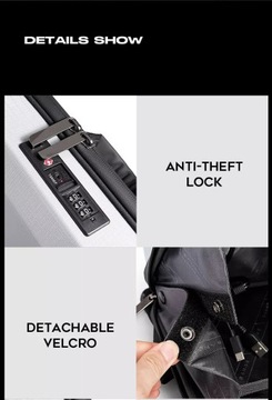 Antykradzieżowy PLECAK biznesowy BANGE na LAPTOPA