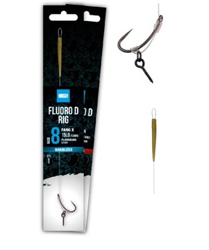 Przypon Nash Fluoro D Rig Size 6 Fang X 20lb 9.07kg Micro Barb