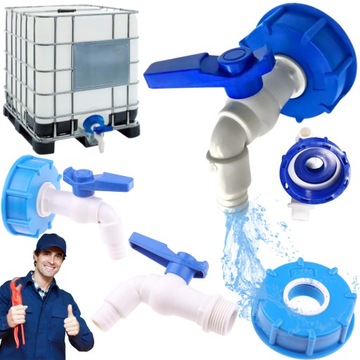 KRAN ZAWÓR DO MAUZERA PVC 3/4 CZERPALNY Z NAKRĘTKĄ S60X6 MAUZER ZESTAW