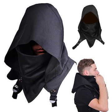 ASSASSIN'S CREED КОСПЛЕЙ МАСКА КИБЕРПАНК РАЗБОЙНИК КОСТЮМ НА ХЭЛЛОУИН ЧЕРНЫЙ