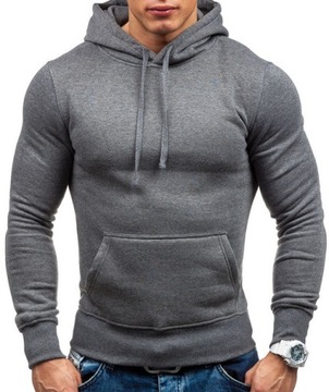 KLASYCZNA BLUZA MĘSKA Z KAPTUREM CIEPŁA