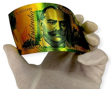 Коллекционная позолоченная банкнота АВСТРАЛИЯ 100 долларов ДЖОН МОНАШ