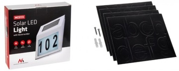 SOLARNA LAMPA LED PODŚWIETLANY NUMER DOMU MCE172