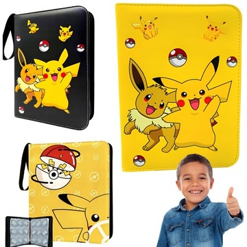 PORZĄDNY SKÓRZANY ALBUM POKEMON KLASER SEGREGATOR NA 400 KARTY KART RÓŻNE