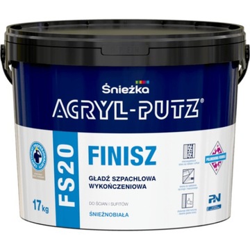 Acryl-Putz Gładź Szpachlowa FS20 17kg gotowa Finis