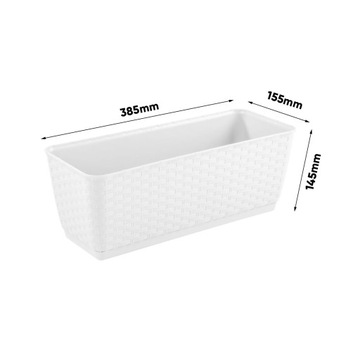 Балконный ящик для цветочного горшка RATOLLA DRL400P Белый