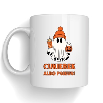Kubek Duch Halloween Cukierek Albo Psikus