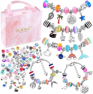 127PCS DO ROBIENIA BIŻUTERII BRANSOLETEK KORALIKI