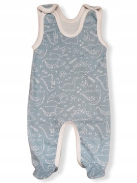 ŚPIOCHY śpioszki ROZPINANE 74 PIŻAMKA niemowlęca PAJAC w DINOZAURY