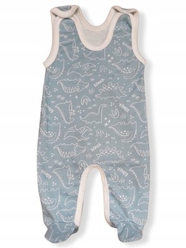 ŚPIOCHY śpioszki ROZPINANE 80 PIŻAMKA dla dzieci PAJAC w DINOZAURY