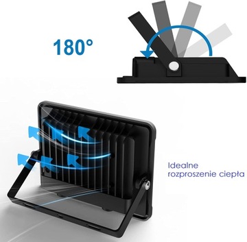 Halogen NAŚWIETLACZ Reflektor LED 50W 4500lm SLIM