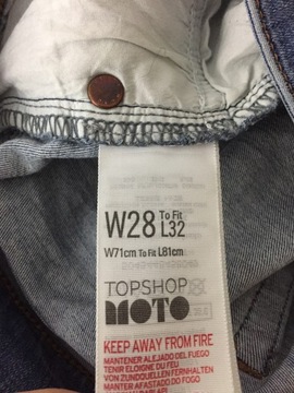 Topshop skinny highwaist jeansy dziury 28/32 *PWS106*
