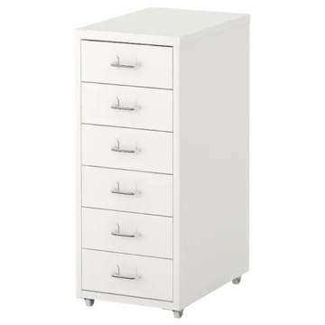 KOMODA NA KÓŁKACH SZAFKA BIAŁA IKEA HELMER 28x69