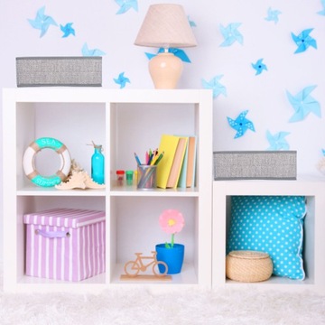 PUDŁO TEKSTYLNE do przechowywania organizer do szafy zestaw x2 na bieliznę