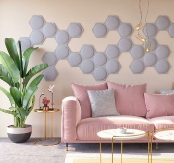 Декоративные настенные панели HEXAGON CIRCLE FELT