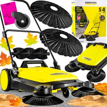 KARCHER S4 TWIN ZAMIATARKA RĘCZNA 2W1 DO LIŚCI KOSTKI ZANIECZYSZCZEŃ XXXXL
