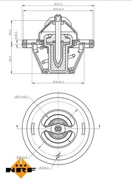 NRF TERMOSTAT DODGE CALIBER 06- 725064