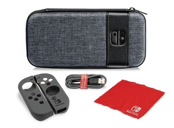 Nintendo Switch ETUI KABEL USB NAKŁADKI PDP