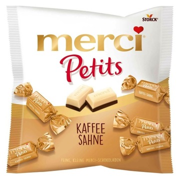 Merci Petits biała czekolada i kawa 125g z Niemiec