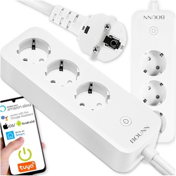 Inteligentny przedłużacz z WiFi Bounn smart home sterownik Tuya aplikacja