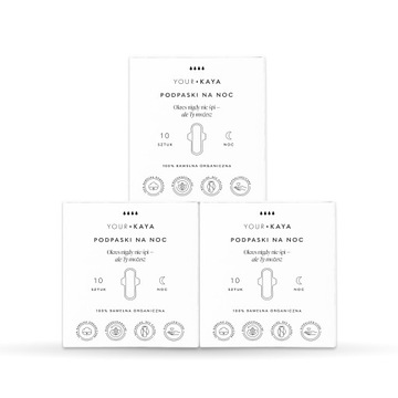 Podpaski na noc Your KAYA 3 × 10 sztuk