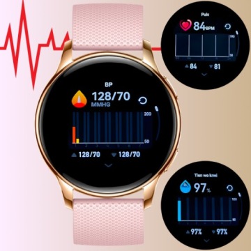 SMARTWATCH ЖЕНСКИЕ ЧАСЫ МЕНЮ ПОЛИРОВКА ЗВОНКИ AMOLED УВЕДОМЛЕНИЯ+ФОЛЬГА