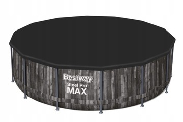 MOCNA PRAKTYCZNA WINYLOWA POKRYWA NA BASEN STELAŻOWY 427 cm - BESTWAY 58248