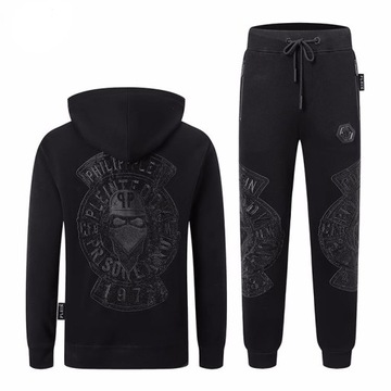 Dres Philipp Plein męski Nadruk Cyrkonie rozmiar 3XL