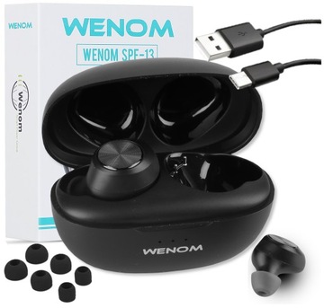 WENOM SPE-13 БЕСПРОВОДНЫЕ НАУШНИКИ Bluetooth 5.3 ВОДОНЕПРОНИЦАЕМЫЕ 2 микрофона