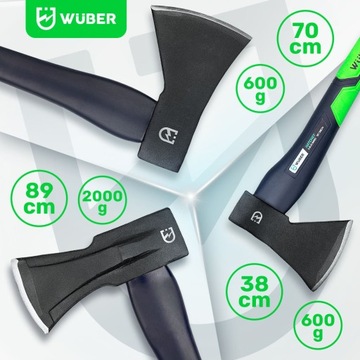 УНИВЕРСАЛЬНЫЙ ТОПОР ИЗ СТЕКЛОСТЕКЛА ДЕРЕВЯННЫЙ ТОПОР С ПРОЧНОЙ ГОЛОВКОЙ 600G 38 СМ