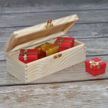 Деревянный ящик с замком, 24х10,5х5,7см.