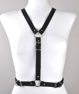 Szelki z chokerem harness damski uprząż skórzana NA WYMIAR