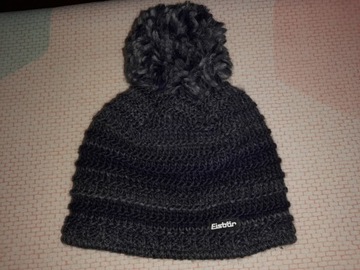 Czapka EISBAR BEANIE POMPON dziecięca Ciemno-szara WEŁNA MERINO + reserved