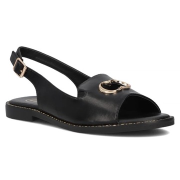Buty damskie skórzane sandały letnie płaskie Filippo lekkie wygodne r.41