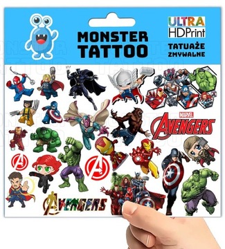 МОЮЩИЕСЯ ВРЕМЕННЫЕ ТАТУ ДЛЯ ДЕТЕЙ ДЕТСКИЕ МСТИТЕЛИ ОРИГИНАЛЬНЫЕ ДИЗАЙНЫ