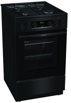 Kuchnia Gorenje GKS5C70BJ 50cm Czarna Grill AquaClean 62l Pizza Para