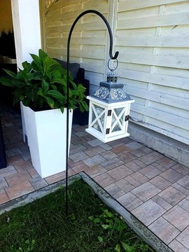 KUTY WBIJANY HAK, UCHWYT, WIESZAK -LATARENKA, LAMPION, KWIATY 64 CM