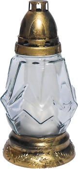 Znicz szklany diament znicze na grób 21 cm HIT!