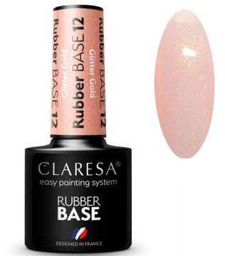 CLARESA RUBBER BAZA KAUCZUKOWA Złote Drobinki nr12