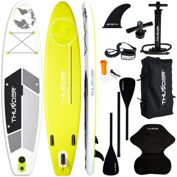 Доска для серфинга STABLE SUP, надувные аксессуары, рюкзак 320 см.