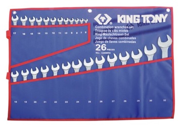 King Tony Etui z materiału Pokrowiec na klucze Zestaw 1226MRN 831226KTAB