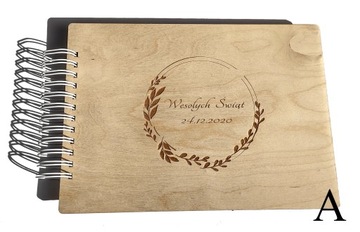 Свадебный альбом MDK с гравировкой на дереве А4, 30 листов, подарок