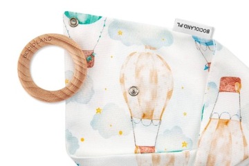 ШАРФ BOCIOLAND, НАГРУДНИК, ДЕРЕВЯННЫЙ ПРОРЕЗЫВАТЕЛЬ, ШАРИКИ