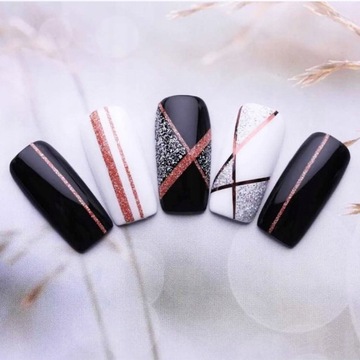 Tasiemka Taśma Nitka Ozdobna Do Paznokci Złota